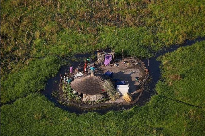 Традиционные хижины «тукул» каждая семья создает заново каждые 5-6 лет (болото Судд, Южный Судан). | Фото: bigpicture.ru.