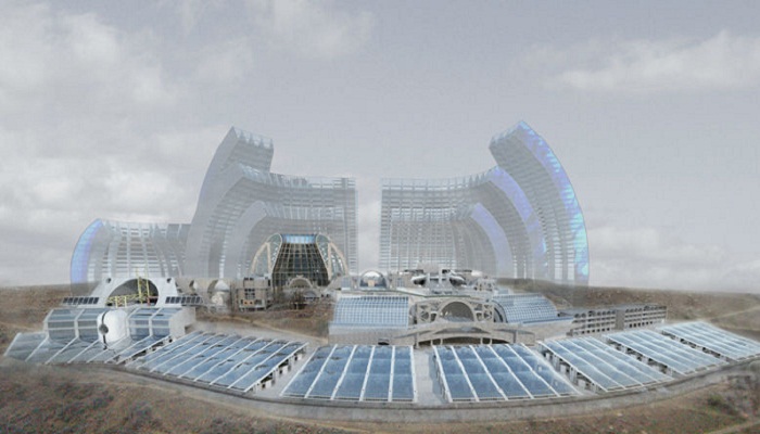 3D модель Аркосанти (проект эко-города XXI архитектора Паоло Солери). | Фото: berlogos.ru.