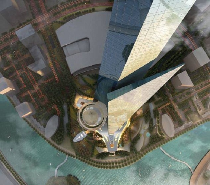 В Королевской башне планируют разместить не только офисы, но и жилые апартаменты и даже обсерваторию (Jeddah Economic City, Саудовская Аравия). | Фото: thetowerinfo.com.