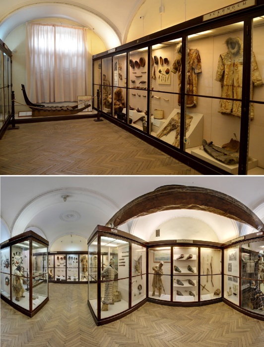 В Кунсткамере собраны артефакты, ритуальные атрибуты, национальная одежда из всех регионов России и других стран мира (Санкт-Петербург).