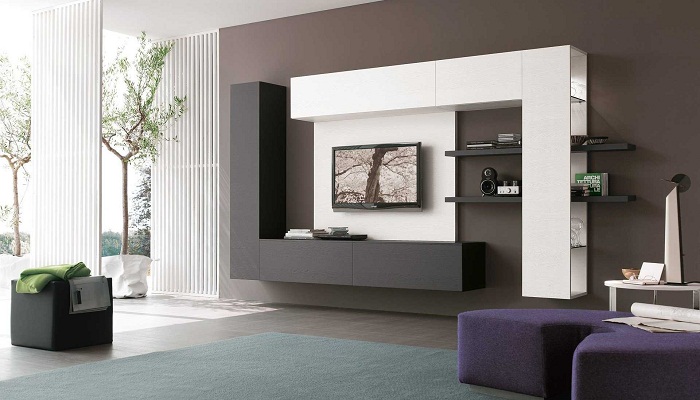 Современная мебельная стенка сделает комнату стильной и комфортной.