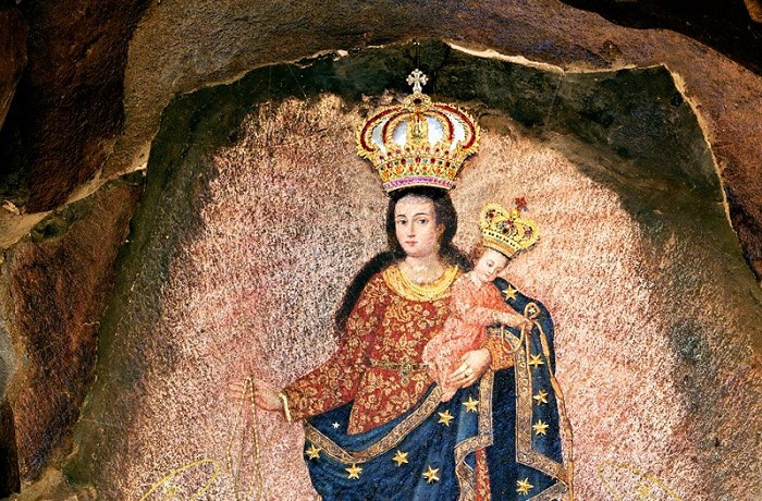 Miraculous rock icon (Las Lajas Cathedral, Colombia).