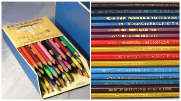 Грифель цветных карандашей «Искусство» измельчали при помощи наждачной бумаги...