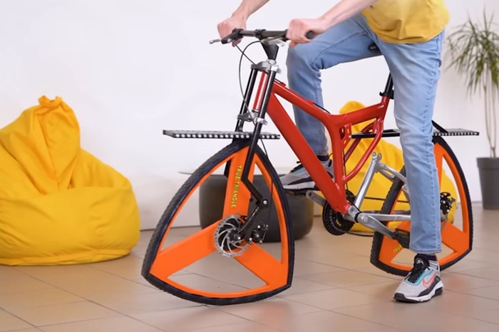 A rather strange option for upgrading a bicycle. A rather strange option for upgrading a bicycle.