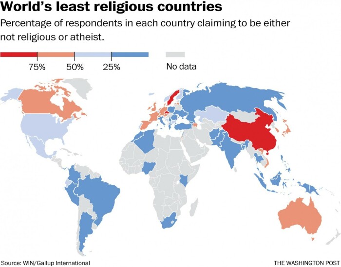 Китай - одна из самых атеистичных стран. /Фото: 1news.az