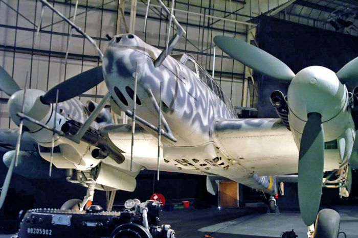 Bf-110 G-4 в экспозиции музея Royal Air Force в Лондоне. /Фото: aviation.stackexchange.com