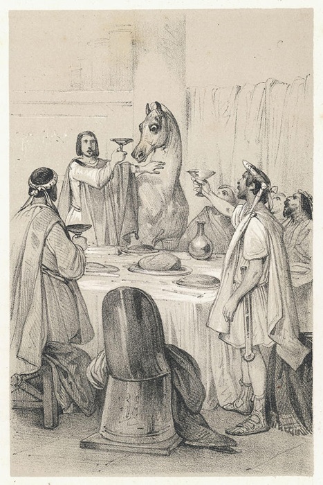 Калигуле приписывают продвижение своего коня на должность консула. Калигуле приписывают продвижение своего коня на должность консула.