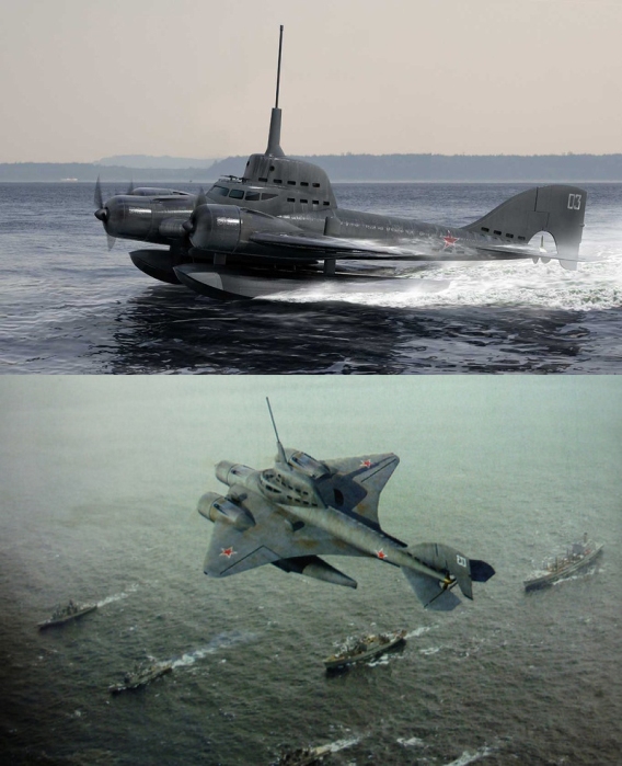 Покорить и воду, и небо: как в СССР пытались создать летающую подводную лодку