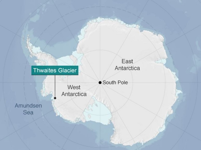 Расположение ледника на карте Антарктиды. /Фото: travelask.ru