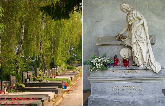 От стандартных надгробий без излишеств до скульптур не хуже, чем в музеях - всё это можно найти в Мирогойском кладбище.