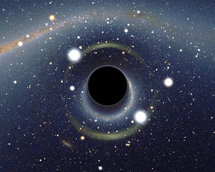 Симуляция чёрной дыры с излучением Хокинга. /Фото: wikipedia.org