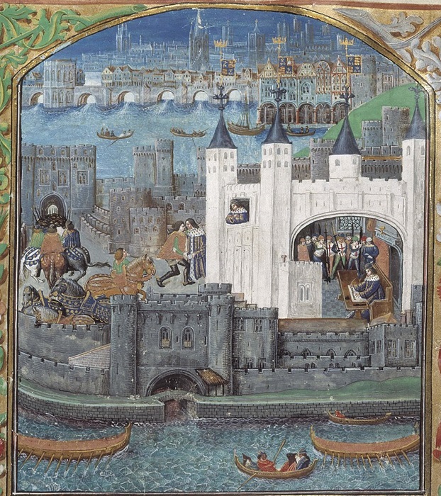 Изображение Тауэра на средневековой гравюре. /Фото: wikipedia.org