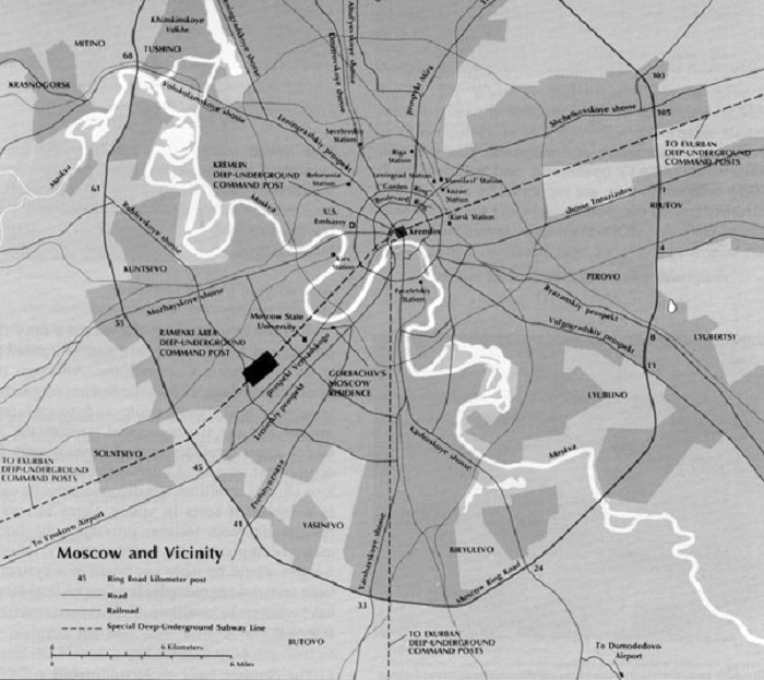 Предположительная карта секретного московского метро. /Фото: wikipedia.org