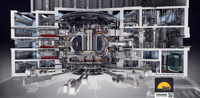 Общая схема проекта International Thermonuclear Experimental Reactor (ITER). /Фото: wikipedia.org