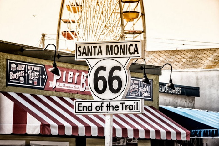 Конец Шоссе 66 в Санта-Монике. /Фото: terra-z.com