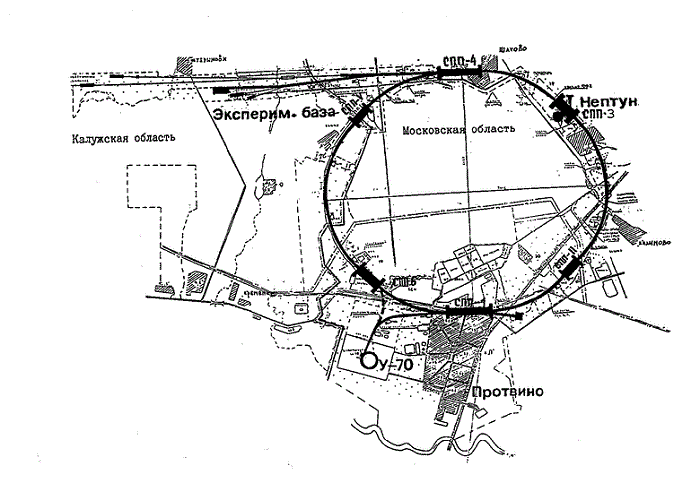 Карта расположения советского коллайдера. /Фото: wp.com