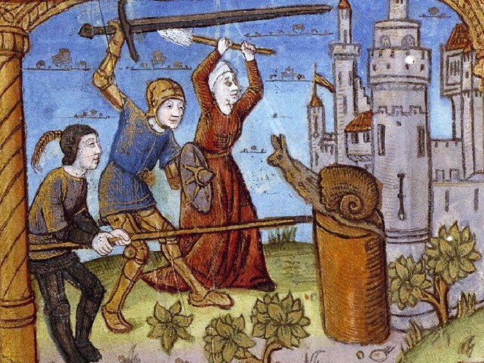Почему на средневековых картинах рыцари боролись с «чудищами» в виде улиток 
