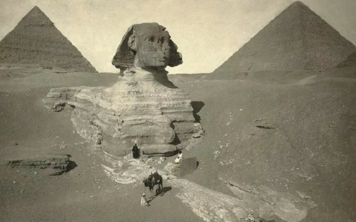 Ещё в позапрошлом столетии Сфинкс был почти не виден из-под песков Сахары. /Фото: pulse.mail.ru