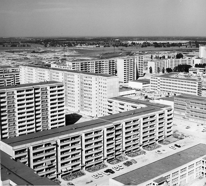 Типичный панельный район в ГДР, 1970-е гг. /Фото: berlin.museum-digital.de