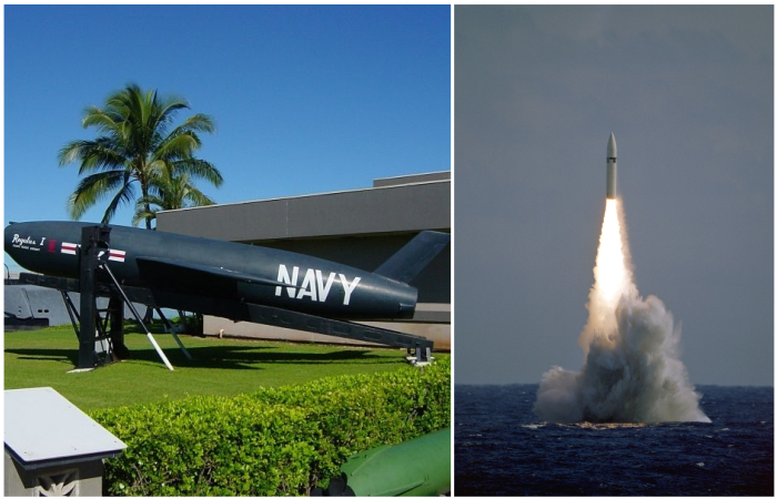 Ракеты SSM-N-8A «Регулус» и UGM-27 «Поларис». /Фото: wikipedia.org