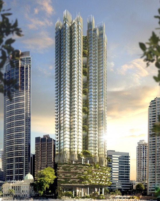 Австралийский жилой комплекс с концепцией тропиков в городе. /Фото: skyscrapercenter.com