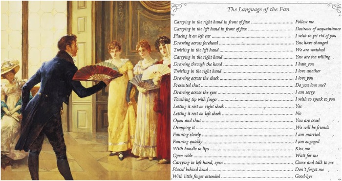 Веер стал средством общения, а у флирта веером появился язык. Веер стал средством общения, а у флирта веером появился язык.