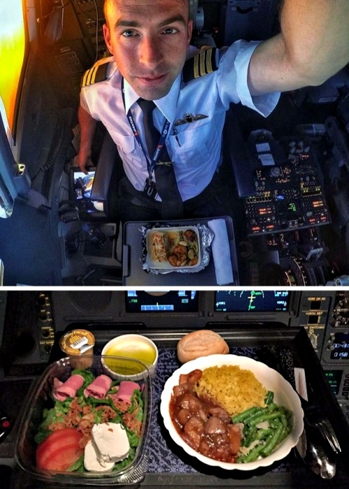 Пилоты нередко обедают в самолете, но и этот процесс подчинен определенным правилам. /Фото: antonivtours.com
