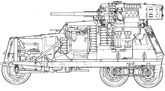 Схема бронеавтомобиля БА-3. /Фото: militaryarms.ru