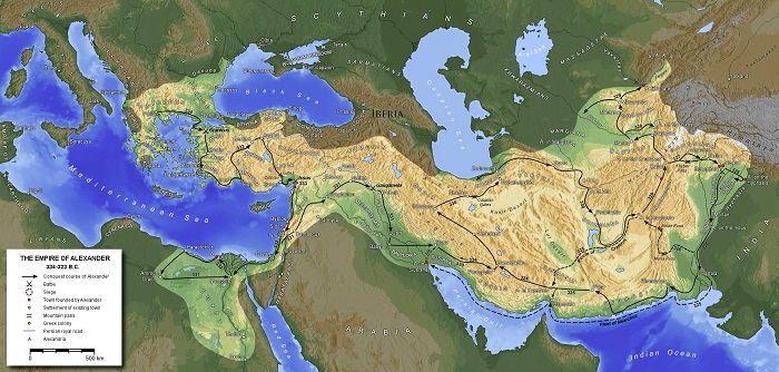 Территория Узбекистана в составе империи Александра Македонского. /Фото: wikipedia.org