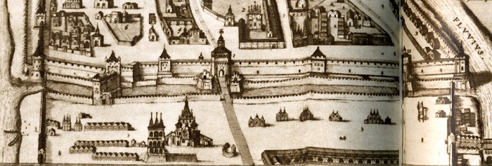 Общий план Красной площади, 1613 год. /Фото: wikipedia.org
