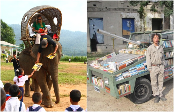 Каких только библиотек не придумали в мире. /Фото: travelbetweenthepages.com, reddit.com