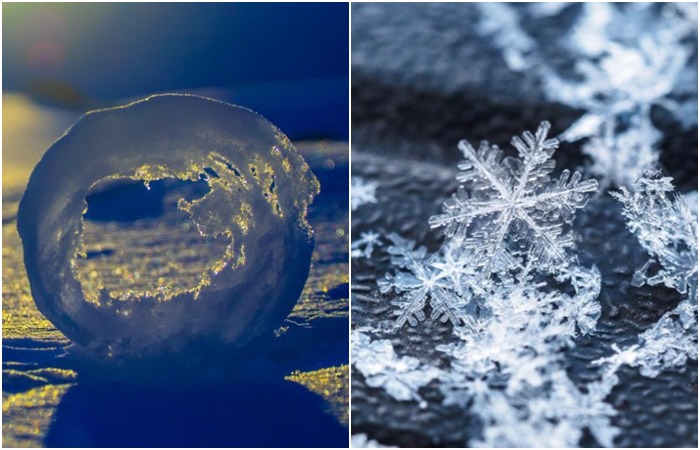 Снег тоже может удивить. /Фото: reddit.com, loveexploring.com