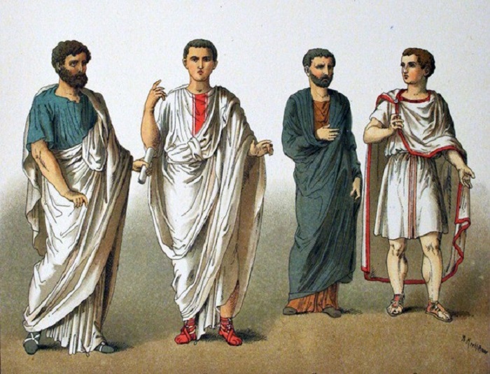 Тогу ошибочно приписывают грекам. /Фото: arzamas.academy