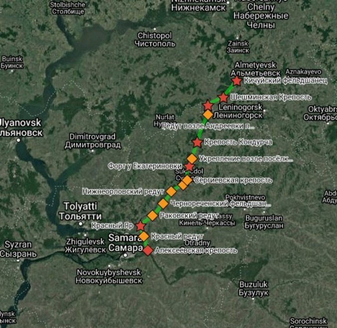Расположение изученных объектов стены. /Фото: google.ru