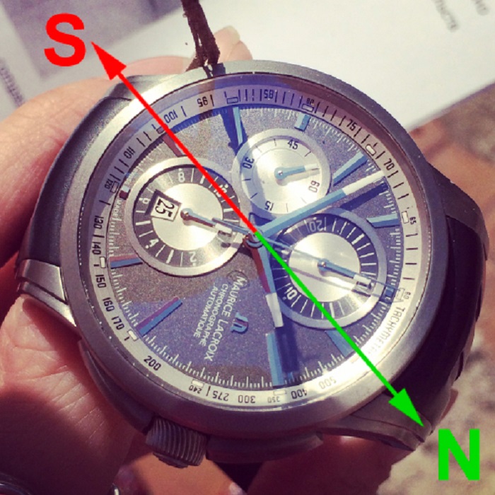 Если есть часы - компас и не нужен. /Фото: alltime.ru