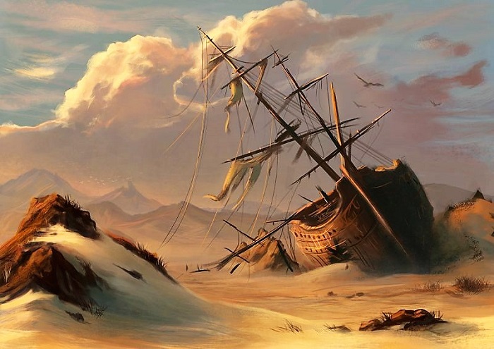 Как средневековые корабли оказались в американской пустыне - непонятно. /Фото: zhitanska.com