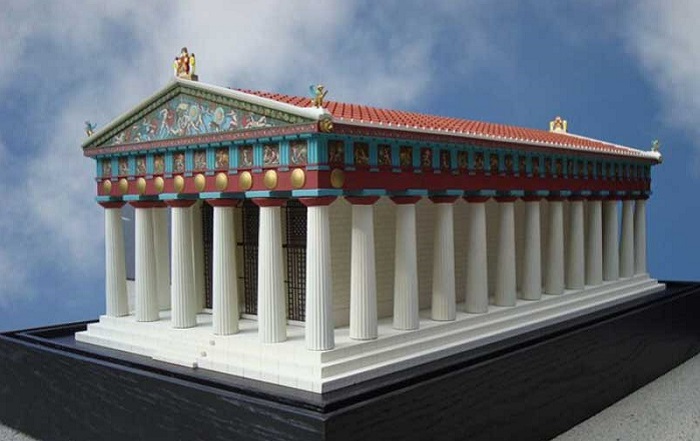 Цифровая реставрация оригинальной окраски Парфенона.