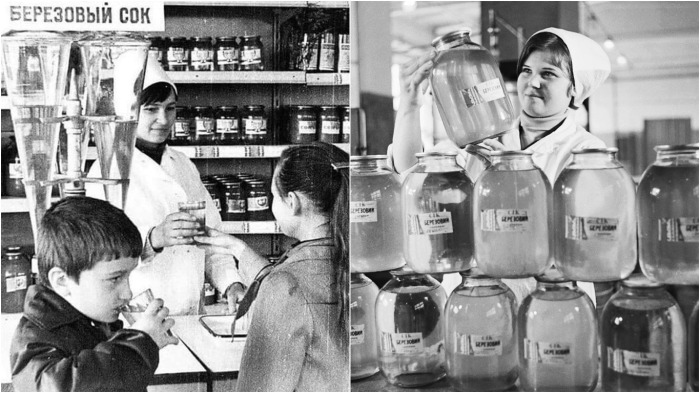 Дети и взрослые в СССР очень любили соки на разлив, которые предлагались в огромном ассортименте / Фото: twitter.com