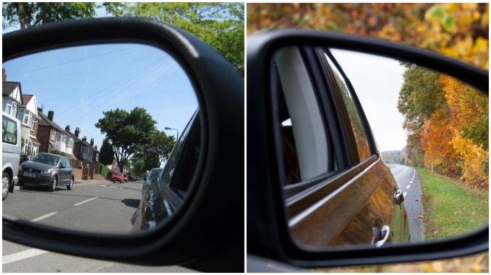Чтобы избежать появления слепой зоны, боковые зеркала заднего вида следует настроить правильно / Фото: yandex.ua