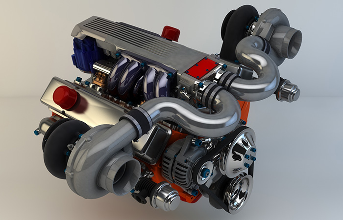 Двигатель с наддувом