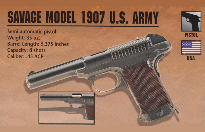 Пистолет Savage Model 1907 для армии
