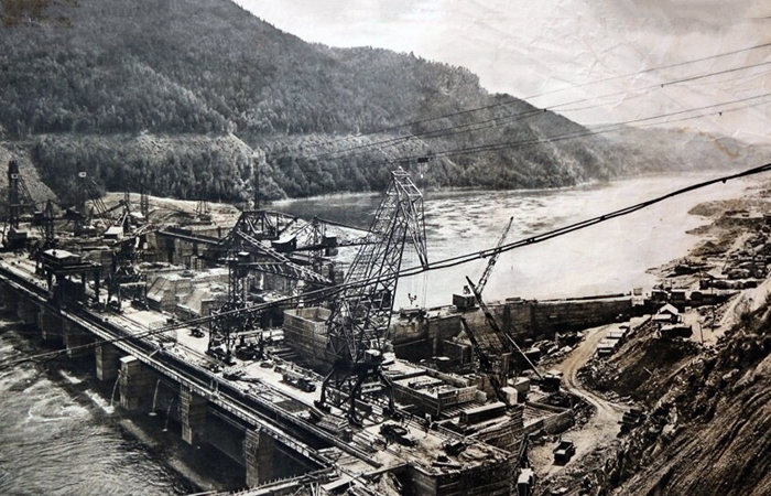 Строительство Красноярской ГЭС
