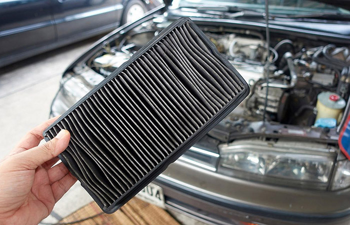 Забитый воздушный фильтр