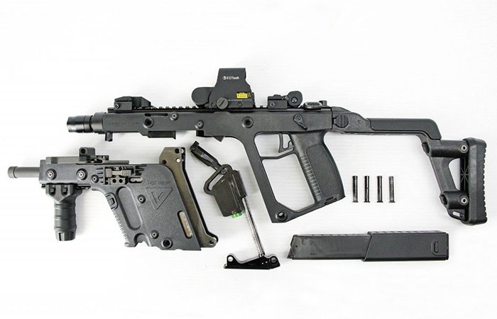 Разобранный KRISS Vector./ Фото: pinimg.com