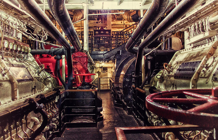 Двигательный отсек Queen Mary 2.