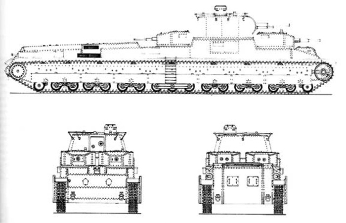 Танк так и не достроили./ Фото: wardrawings.be Танк так и не достроили./ Фото: wardrawings.be