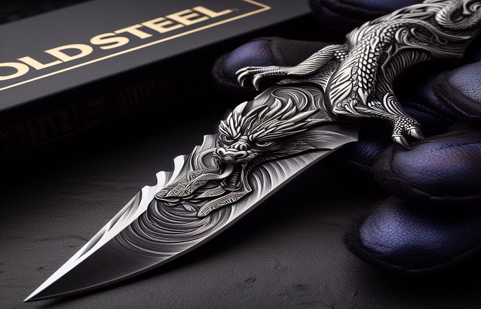 Ножи Cold Steel с гравировкой дракона.
