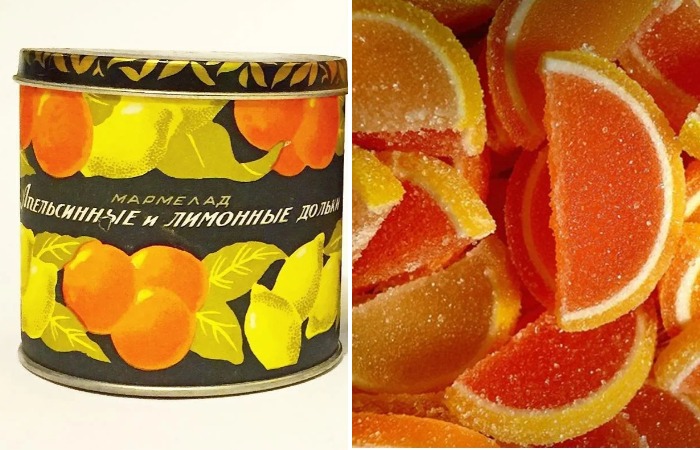 В советское время были не только апельсиновые и лимонные дольки