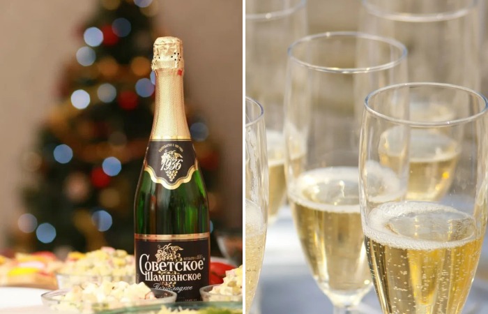 Шампанское является неотъемлемым атрибутом новогоднего стола 
