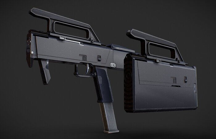 Легкий Magpul FMG-9 / Фото: sketchfab.com